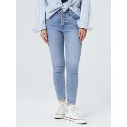 GAP Blue Skinny Fit Solid Jeans-picture-18