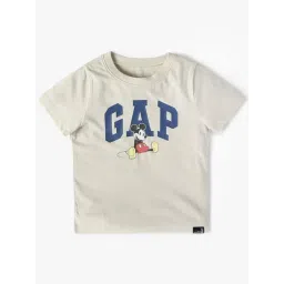 GAP Boys Beige Cotton Graphic T-Shirt-picture-28