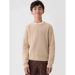 GAP Boys Beige Cotton Solid Sweater-picture-22