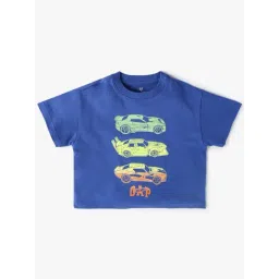 GAP Boys Blue Cotton Graphic T-Shirt-picture-30