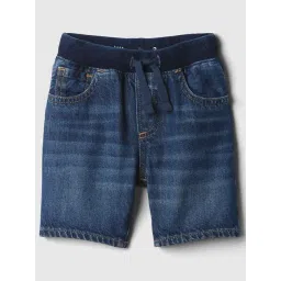 GAP Boys Blue Cotton Solid Shorts-picture-14