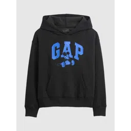 GAP Boys Brand Logo Printed Drop-Shoulder Hoodies Sweatshirt-image-11