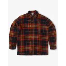 GAP Boys Brown Cotton Plaid Shirt-picture-37