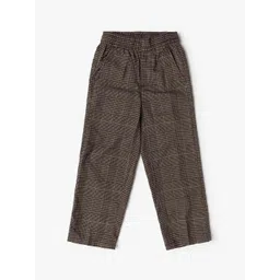 GAP Boys Checked Pull-On Mid-Rise Regular Fit Regular Trousers-image-48