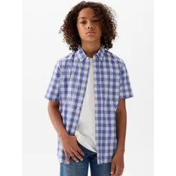 GAP Boys Classic Fit Checked Button-Down Collar Casual Shirt-picture-44
