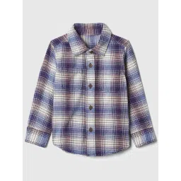 GAP Boys Dark Blue Regular Fit Long Sleeves Checked Shirt-picture-34