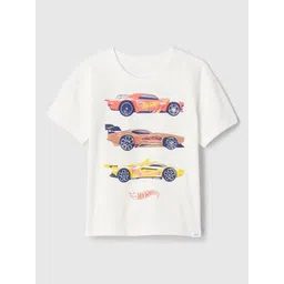 GAP Boys Graphic Printed Drop-Shoulder Sleeves Pure Cotton T-shirt image 1