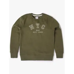 GAP Boys Green Cotton Embroidered Sweatshirt-picture-18