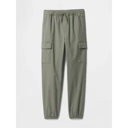 GAP Boys Green Cotton Solid Joggers-picture-15