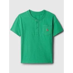 GAP Boys Green Cotton Solid T-Shirt-picture-23