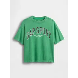 GAP Boys Logo Print Relaxed Fit Pure Cotton T-Shirt-picture-44
