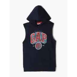 GAP Boys Navy Blue Blended Printed Hooded Sweatshirt-picture-36