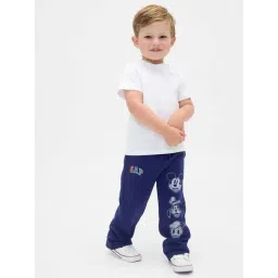 GAP Boys Navy Blue Blended Printed Trackpants-picture-29