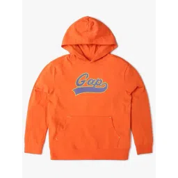GAP Boys Orange Cotton Embroidered Hoodie-picture-37