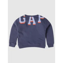 GAP Boys Placement Graphic Logo Printed Relaxed-Fit Pullover Sweatshirt-picture-51