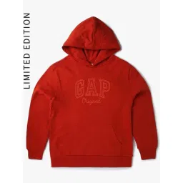 GAP Boys Red Cotton Embroidered Hoodie-picture-18