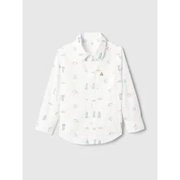 GAP Boys Relaxed Fit Conversational Printed Spread Collar Cotton Casual Shirt-picture-38