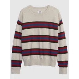 GAP Boys Striped Pure Cotton Round Neck Pullover-picture-40