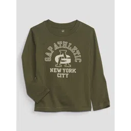 GAP Boys Typography Printed Round Neck Cotton Relaxed Fit T-shirt-picture-13