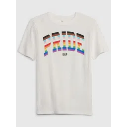 GAP Boys Typography Printed Round Neck Pure Cotton Slim Fit T-Shirt-picture-47