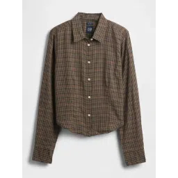 GAP Brown Cotton Checked Shirt-picture-33