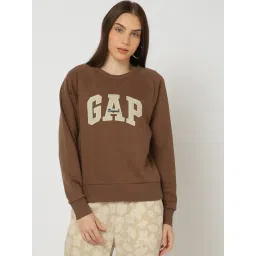 GAP Brown Cotton Embroidered Long Sleeves Sweatshirt-picture-28