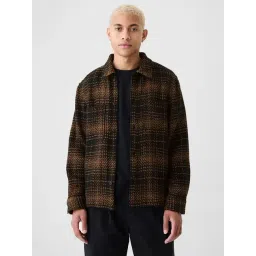 GAP Brown Cotton Regular Fit Checks Shirt-picture-32