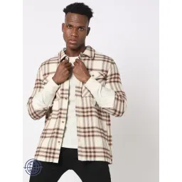 GAP Brown Cotton Regular Fit Plaid Jacket-picture-29