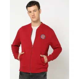 GAP Dark Red Regular Fit Solid Sweatshirt-picture-10