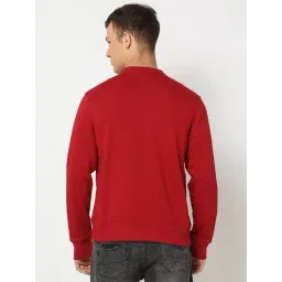 GAP Dark Red Regular Fit Solid Sweatshirt image 2