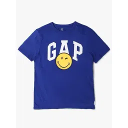 GAP Girls Blue Cotton Graphic T-Shirt-picture-16