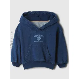 GAP Girls Blue Cotton Printed Hooded Sweatshirt-picture-33