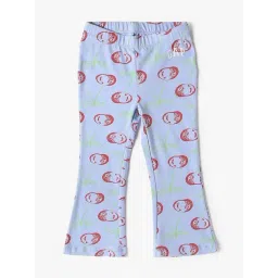 GAP Girls Blue Cotton Printed Trousers-picture-28