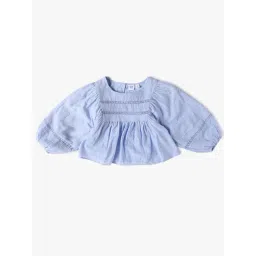 GAP Girls Blue Cotton Self Top-picture-17
