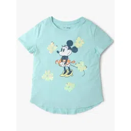 GAP Girls Blue Regular Fit Graphic Short Sleeves T-Shirt-picture-38