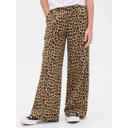 GAP Girls Brown Blended Animal Trousers-picture-26