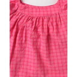 GAP Girls Checked Pure Cotton Gathered or Pleated Tops image 5