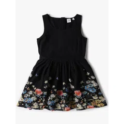 GAP Girls Floral Printed Gathered Pure Cotton Fit and Flare Dress-image-31