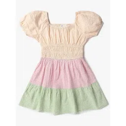 GAP Girls Green Cotton Checks Dress-picture-41