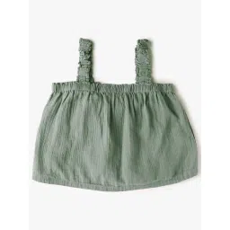 GAP Girls Green Cotton Solid Cami Top-picture-12