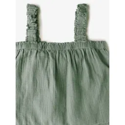 GAP Girls Green Cotton Solid Cami Top image 3