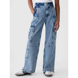 GAP Girls Indigo Cotton Solid Jeans-picture-33