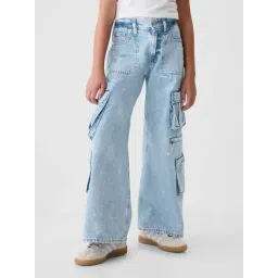 GAP Girls Lt. Blue Solid Jeans-picture-12