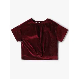 GAP Girls Maroon Solid Top-picture-33