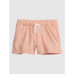 GAP Girls Mid-Rise Brand Logo-Detailed Pure Cotton Shorts-picture-42
