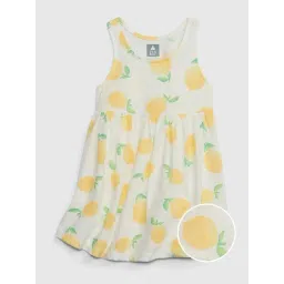GAP Girls Off White Cotton Printed Dress-picture-38