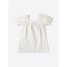 GAP Girls Off White Cotton Solid Dress-picture-40