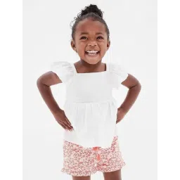 GAP Girls Off White Cotton Solid Top-picture-39