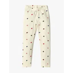 GAP Girls Offwhite Cotton Printed Leggings-picture-15