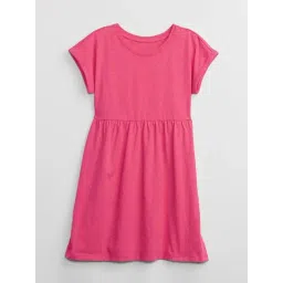 GAP Girls Pink Cotton Solid Dress-picture-27